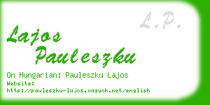 lajos pauleszku business card